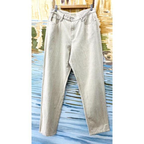 Vintage Linen Pants Liz Claiborne Linen Pants Womens Linen VTG Pants 32x32 Linen - Picture 1 of 16